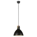 Hanging lamp Eagle with metal shade Ø 35 cm black
