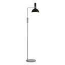 Dimmable Larry floor lamp, black and brass