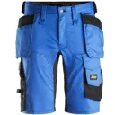 Snickers 6141 Allround Work Stretch Slim Fit Holster Pockets Shorts - Blue / Black, 38"
