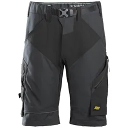 Snickers 6914 FlexiWork Comfort Shorts - Grey / Black, 33"
