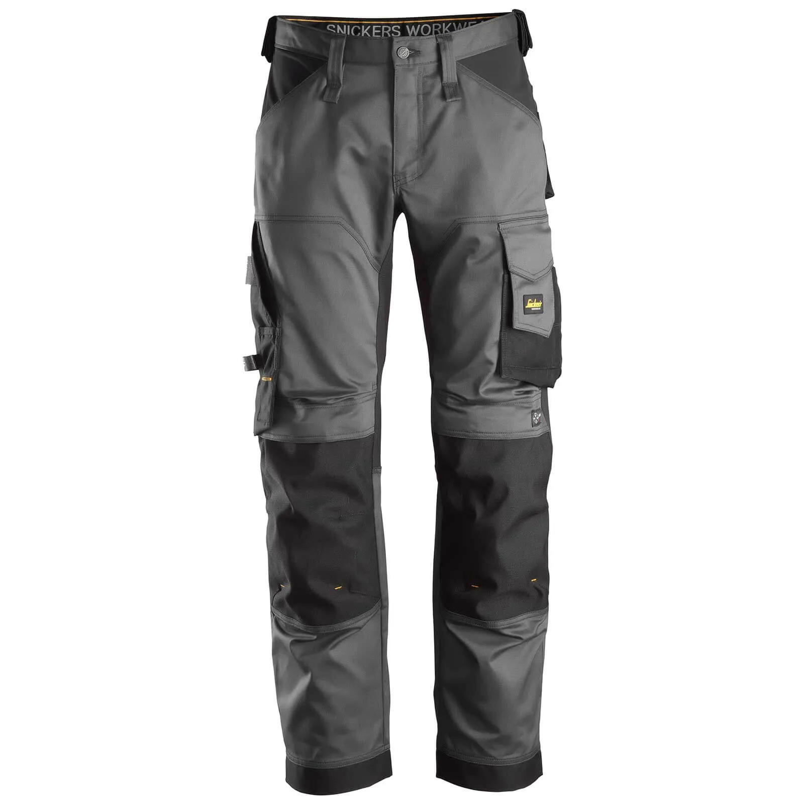 Snickers 6351 Allround Work Stretch Loose Fit Trousers - Steel Grey / Black, 30", 32"