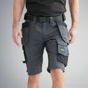 Snickers 6141 Allround Work Stretch Slim Fit Holster Pockets Shorts - Green / Black, 31"
