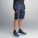 Snickers 6151 Allround Work Stretch Loose Fit Holster Pockets Shorts - Black, 30"