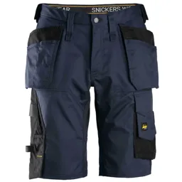 Snickers 6151 Allround Work Stretch Loose Fit Holster Pockets Shorts - Navy Blue, 39"