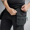 Snickers 6108 Lite Work Detachable Holster Pockets Shorts - Grey / Black, 44"