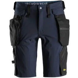 Snickers 6108 Lite Work Detachable Holster Pockets Shorts - Navy / Black, 36"