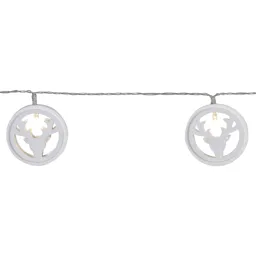 Woodworks LED string lights with 10 deer heads