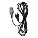 Fade E14 socket with cable, silver-coloured