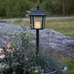 Flame Lantern LED grave lantern white height 52 cm