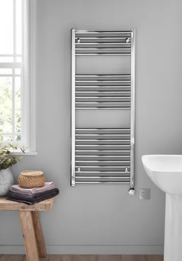 Towelrads Pisa Thermostatic Electric Towel Radiator 800 x 500mm Chrome