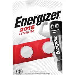 Energizer CR2016 Coin Lithium Battery - Pack of 2