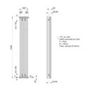 Acova 2 Column Radiator, White (W)306mm (H)2000mm