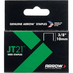 Arrow Staples for JT21 / T27 Staple Guns - 10mm, Pack of 1000