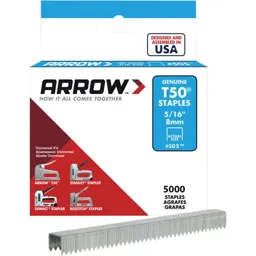 Arrow T50 Staples - 8mm, Pack of 5000