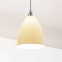 Glass pendant light PROVENZA 20 cm white