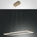 Bard LED pendant light 92 x 32 cm matt gold finish