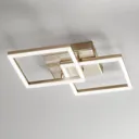 Bard LED ceiling light 45 x 45 cm matt gold finish