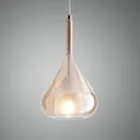 Lila hanging light, glass, one-bulb, smoky grey