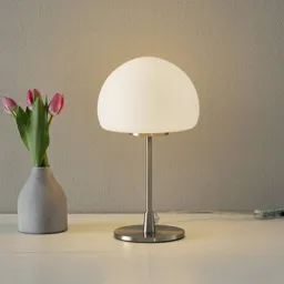 Gaia Big table lamp with a touch function, white