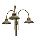 Luca lamp post, brass, antique copper, 3-bulb
