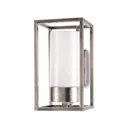 Cubic³ 3364 outdoor wall light, nickel/clear