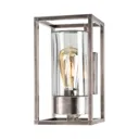Cubic³ 3364 outdoor wall light, nickel/clear