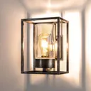 Cubic³ 3363 outdoor wall light, nickel/clear