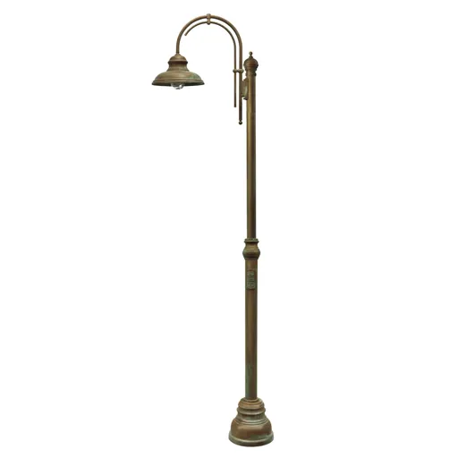 Luca lamp post, brass, antique copper, 1-bulb