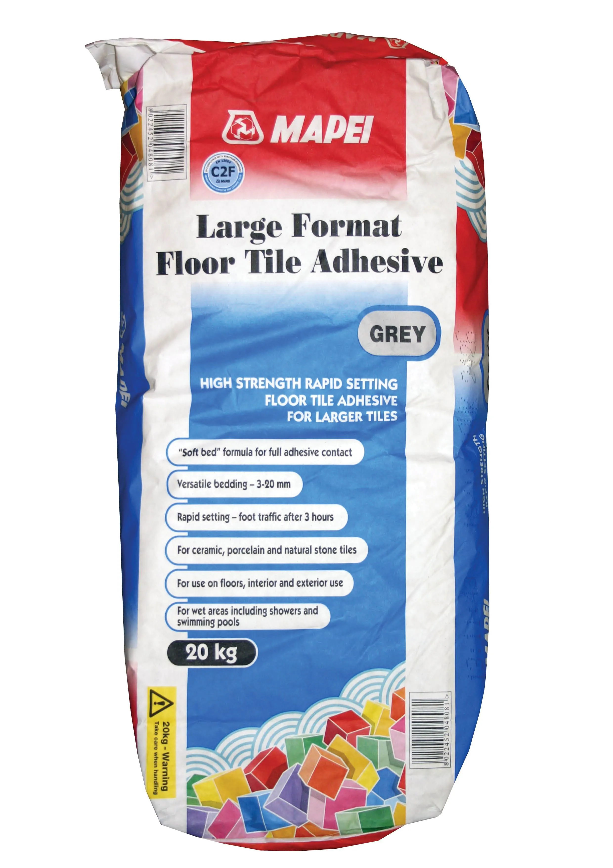 Mapei Large format Grey Floor tile Adhesive, 20kg