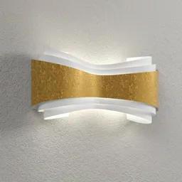 Elegant designer wall light Ionica with gold band