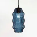 Elegant glass pendant light Origami blue