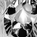 Slamp Flora - designer hanging light, silver 36 cm