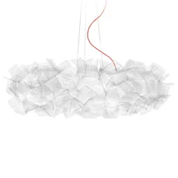 Slamp Clizia Pixel hanging lamp, red cable Ø 53 cm