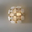 Slamp Mida wall lamp, 32x32 cm, amber/white