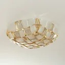 Slamp Mida ceiling light, Ø 67 cm, gold/white