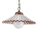 Rosina hanging light 1-bulb light pink/bronze