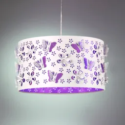 Titilla hanging light in white, purple inside