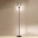 Spider floor lamp with a cage lampshade
