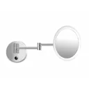 Rim LED make-up mirror in chrome with joints