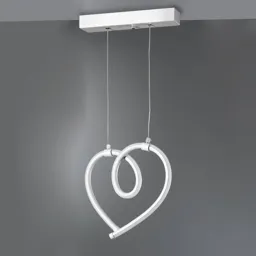 Cuoricini LED hanging light with a heart, 26 cm