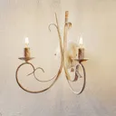 Pompei wall light, two-bulb chandelier