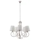 Pompei chandelier, five-bulb with lampshades