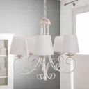 Pompei chandelier, five-bulb with lampshades