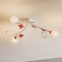 Butterfly ceiling light, three-bulb