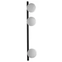 Enoire wall light in black and white, 3-bulb