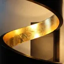 LED floor lamp Helix in black-gold
