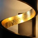 Helix LED table lamp, height 66 cm, black and gold