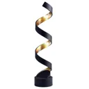 Helix LED table lamp, height 66 cm, black and gold