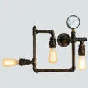 Amarcord wall light, rusty brown, 3-bulb