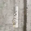 Designer LED hanging lamp Copodimonte, ceramics